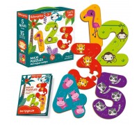 гр Maxi puzzle "Fisher Price. Мої перші цифри" VT1711-07 рос (12) "Vladi Toys", 15 елементів, інструкція, в коробці