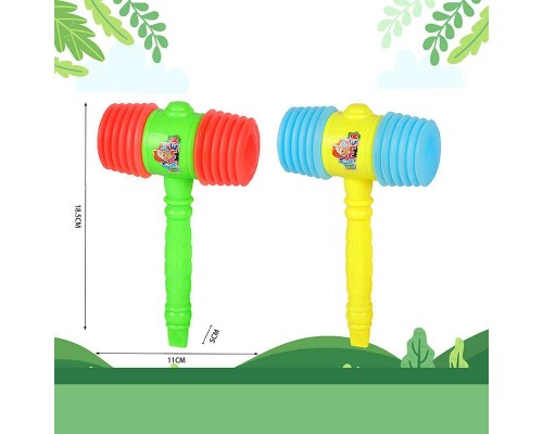 Молоточок F 168 (600/2) 2 кольори, пискавка, свисток, у сітці