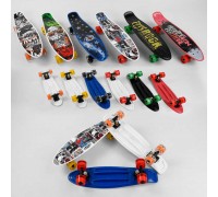 Скейт Пенні борд S 00164 Best Board (6) 6 видів, колеса PU, d = 6 см, світяться