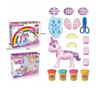 Тісто для ліплення PD 8806 (60/2) “Unicorn Playset", 4 кольори, 13 аксесуарів, у коробці