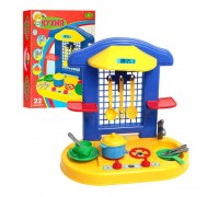 гр Кухня №2 2117 (8) "Technok Toys", пательня, 2 тарілки, 2 чашки, столове приладдя, плита, мийка, полиці, в коробці