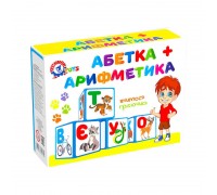 гр Кубики 12 шт. "Абетка + Арифметика" 1714 (47) "Technok Toys"