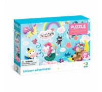 гр Пазли картонні (3-4 роки) "Пригоди єдинорогів" 300416 (36) 30 елементів "Dodo"