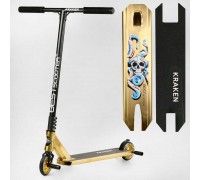 Самокат трюковий KR-93091 Best Scooter (4) «Kraken» HIC-система, ПЕГИ, алюмінієвий диск та дека, АНОДОВАНИЙ, колеса PU 110 мм, ширина керма 58 см