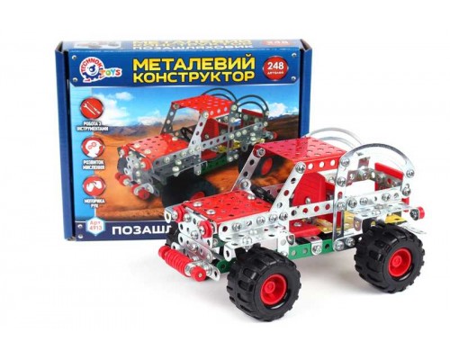 гр Конструктор метал "Позашляховик" 4913 (10) "Technok Toys" 248 деталей, в коробці