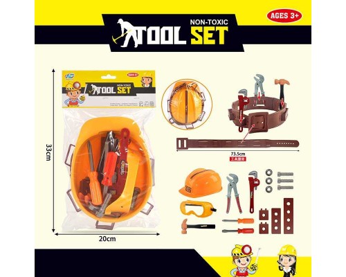 Набір інструментів LS 986-4 (60/3) каска, пояс, окуляри, 11 елементів, у пакеті