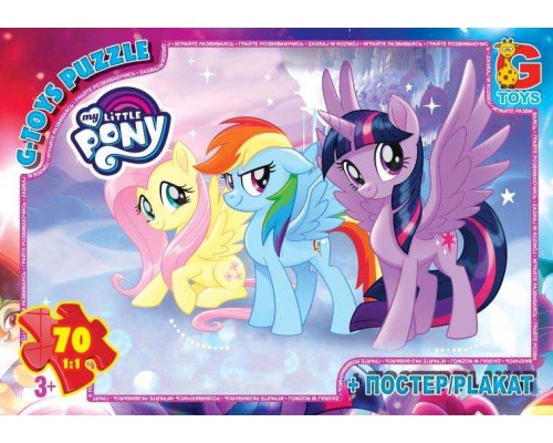 гр Пазли 70 ел. "G Toys" "My little Pony" MLP 014 (62) + постер