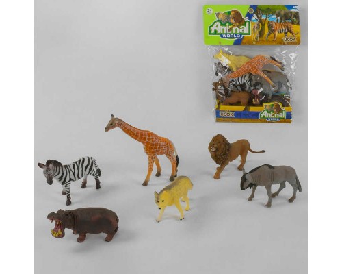 Набір диких тварин 3Y 506002 (48/2) 6 тварин, в пакеті
