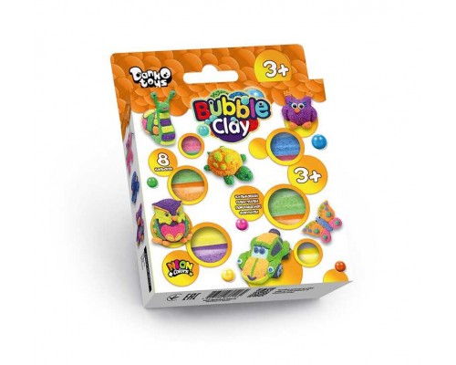 гр Пінопластовий пластилін "BUBBLE CLAY" BBC-04-01 УКР., у коробці (20) "Danko Toys"