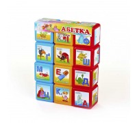 гр Кубики "Абетка 12 шт" укр. 06042 (24) "M Toys"