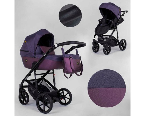 Дитяча коляска 2 в 1 Expander VIVA V-26883 (1) колір Plum, водовідштовхувальна тканина + еко-шкіра