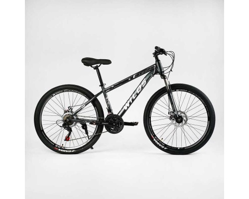 Велосипед Спортивний Corso «WILDS» 26" дюймів WL-26682 (1) рама сталева 15’’, перемикачі Saiguan, 21 швидкість, зібран на 75