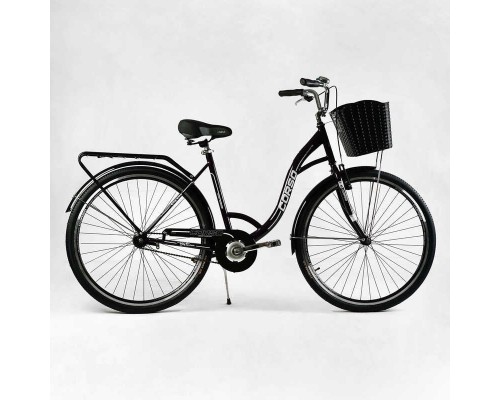 Велосипед міський Corso «FORTUNA» 28`` FR-28408 (1) фіолетовий, одношвидкісний, сталева рама 20``, корзина, багажник
