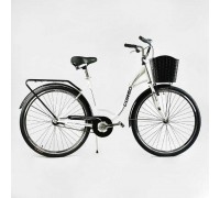 Велосипед міський Corso Fortuna 28`` FR-28637 (1) одношвидкісний, сталева рама 20``, корзина, багажник